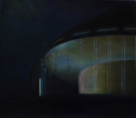 Planetarium Bochum, 29 x 33 cm, Oel auf Leinwand, 2010